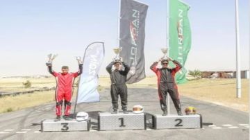 بلبيسي وحداد يفوزان بالمركز الأول في فئتي السينيور والجونيور ببطولة الأردن لسباقات الكارتينغ
