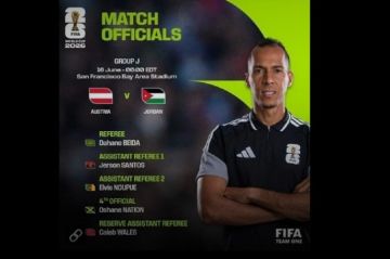 حكم موريتاني يقود مواجهة النشامى والنمسا في كأس العالم حكم موريتاني يقود مواجهة النشامى والنمسا في كأس العالم