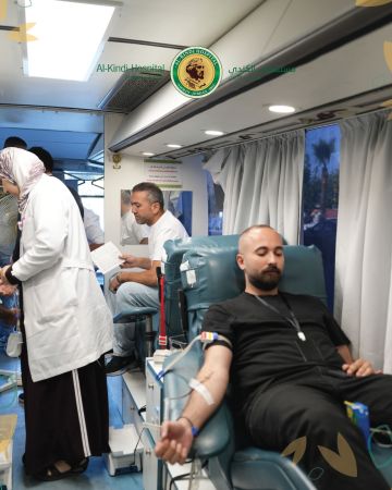 نجاح حملة التبرع بالدم في مستشفى الكندي نجاح حملة التبرع بالدم في مستشفى الكندي