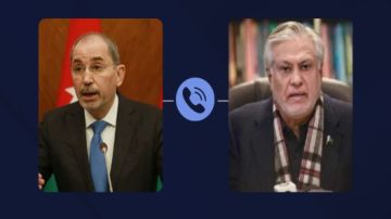 الصفدي وإسحاق دار يبحثان التهدئة الإقليمية الصفدي وإسحاق دار يبحثان التهدئة الإقليمية