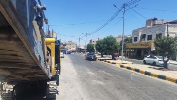 بلدية إربد تباشر التعبيد والصيانة الشاملة شارع الثلاثين