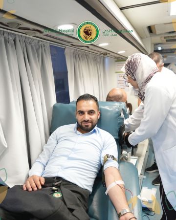 نجاح حملة التبرع بالدم في مستشفى الكندي نجاح حملة التبرع بالدم في مستشفى الكندي