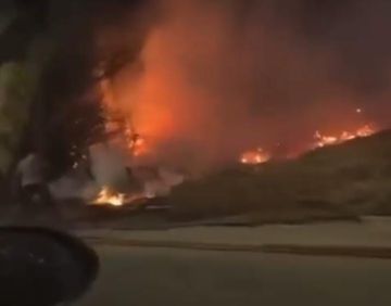 فيديو : حريق في الشونة الجنوبية فيديو : حريق في الشونة الجنوبية