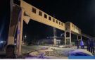 إزالة جسر مشاة عند حدود جابر بعد اصطدام شاحنة به - jo