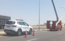 إغلاق المسرب الأيسر على الطريق الصحراوي بمنطقة الحسا لأعمال صيانة
