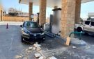 جرش : أضرار مادية بمركبة إثر سقوط مدماك حجر من مظلة محطة وقود