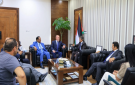 وزير الشباب يستقبل رؤساء الاتحادات الدولي والآسيوي والعربي وغرب آسيا للكاراتيه