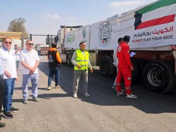 33 شاحنة مساعدات كويتية لغزة تصل رفح