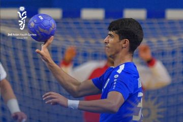  أزرق شباب اليد يكتفي بفضية اليد في دورة الألعاب الآسيوية