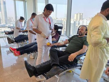 الحميضي للصناعات الغذائية تنظم حملة للتبرع بالدم