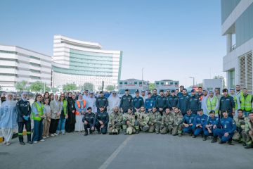 إخلاء وهمي ناجح بمبنى الائتمان في جنوب السرة