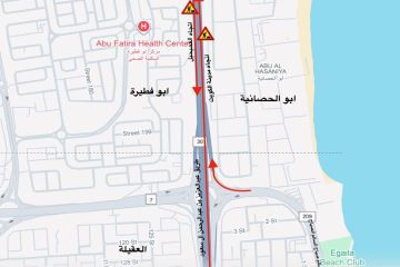  المرور : إغلاق كامل مؤقت لطريق الفحيحيل باتجاه الكويت العاصمة