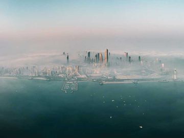 الكويت.. لوحة جمالية فريدة بمشهد استثنائي الكويت.. لوحة جمالية فريدة بمشهد استثنائي