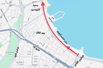  المرور : إغلاق حارة ونصف على شارع الخليج باتجاه الأبراج