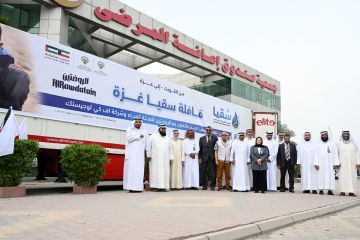  الكويتية لسقيا الماء تطلق قافلة غزة 