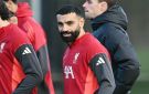 بعد تصريحاته المثيرة.. معنويات صلاح مرتفعة في تدريبات ليفربول 