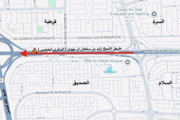 إغلاق جزئي على الدائري الخامس باتجاه الجهراء لمدة 10 أيام