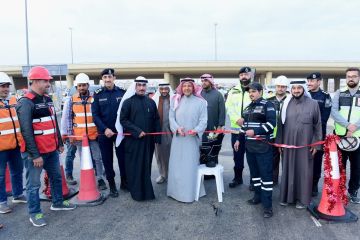 الناصر يفتتح توسعة مخرج جنوب عبدالله المبارك 