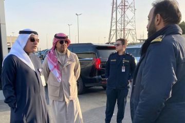 جولة تفقدية لرئيس الإدارة العامة للجمارك ونائبه في منفذ جمارك النويصيب لمتابعة سير العمل وجاهزية المنفذ جولة تفقدية لرئيس الإدارة العامة للجمارك ونائبه في منفذ جمارك النويصيب لمتابعة سير العمل وجاهزية المنفذ