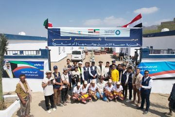 افتتاح قرية سكنية بتمويل كويتي في تعز باليمن