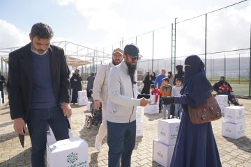  الصفا : إغاثة الأسر السورية المتعففة على الحدود مع تركيا