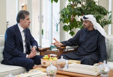 بن زايد بحث مع نيجيرفان بارزاني التعاون الثنائي وتطورات الأوضاع الإقليمية