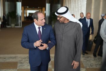 الرئيس المصري لنظيره الإماراتي: أمن الخليج من أمن مصر الرئيس المصري لنظيره الإماراتي: أمن الخليج من أمن مصر
