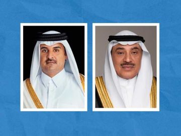 سمو ولي العهد يعزي أمير قطر بوفاة الأمير الوالد