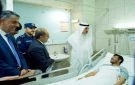 النائب الأول يزور مصابي منتسبي قوة الإطفاء إثر الاعتداءات الإيرانية الآثمة