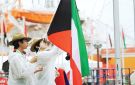 رفع علم الكويت في القرية الرياضية قبل الآسياد - kw