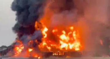 بالفيديو انفجار ضخم يهز مستودعات النفط في العراق بالفيديو انفجار ضخم يهز مستودعات النفط في العراق