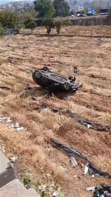 بالفيديو- حادث مروع .. انزلق عن جسر الحبتور!