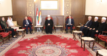 ابي المنى استقبل وفدا من مؤتمر حوار الحضارات والأديان ابي المنى استقبل وفدا من مؤتمر حوار الحضارات والأديان