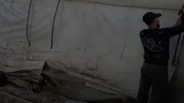 ازالة مخيم مخالف للنازحين في الصرفند