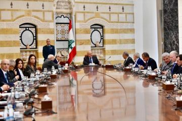 مرقص: مجلس الوزراء طالب الدول الضامنة بتطبيق اتفاق وقف الأعمال العدائية وابرم اتفاقية الحدود البحرية مع قبرص مرقص: مجلس الوزراء طالب الدول الضامنة بتطبيق اتفاق وقف الأعمال العدائية وابرم اتفاقية الحدود البحرية مع قبرص