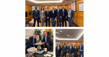 رسامني تداول مع وفدي شركتي كاتربيلر وDHL بسبل التعاون واستقبل شمعون