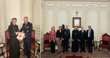 رئيس جوقة الشرف الفرنسية زار الراعي وقائد الجيش رئيس جوقة الشرف الفرنسية زار الراعي وقائد الجيش