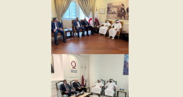 ناصر الدين التقى الأمين العام للهلال الأحمر القطري بالدوحة واتفاق على مشروع لدعم مراكز رعاية صحية أولية