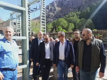 الصدي تفقد معامل إنتاج الكهرباء وسد القرعون في البقاع الغربي الصدي تفقد معامل إنتاج الكهرباء وسد القرعون في البقاع الغربي