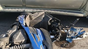 سقوط جريح نتيجة تصادم بين جيب ودراجة نارية على الاوتوستراد