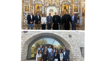 نقيب المحامين في بيروت فادي المصري يزور الرئيس العام للرهبانية المخلصية الأرشمندريت انطوان رزق