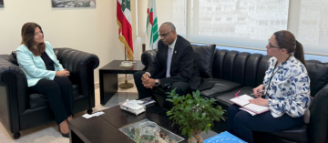 بايراقداريان عرضت مع وفد من منظمة الصحة لمشاريع الوزارة وسبل التعاون