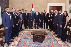 انطوني ضوميط مثل المرده خلال استقبال رئيس الجمهورية لوفد المؤتمر الوطني للاحزاب الشبابية والمنظمات الطلابية انطوني ضوميط مثل المرده خلال استقبال رئيس الجمهورية لوفد المؤتمر الوطني للاحزاب الشبابية والمنظمات الطلابية