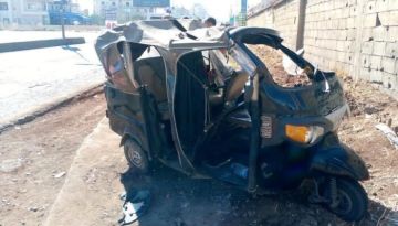 جريحان نتيجة تصادم بين توك توك وسيارة عند مفترق عنجر- البقاع جريحان نتيجة تصادم بين توك توك وسيارة عند مفترق عنجر- البقاع