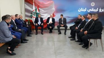 جعجع استقبل مجلس بلدية يانوح وبحث معه شؤون البلدة والتطورات العامة