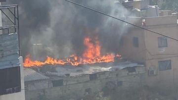 بالصورة: حريق... وعمال يصابون بحروق بالصورة: حريق... وعمال يصابون بحروق