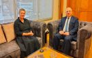 حيدر بحث مع سفيرة الاتحاد الأوروبي في دعم الوزارة وملف الضمان الاجتماعي