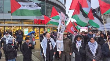 تظاهرة حاشدة في برلين تضامنا مع فلسطين