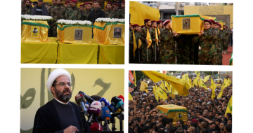 بمسيرة حاشدة حزب الله يشيع الطبطبائي وبرو وبرجاوي بمسيرة في الغبيري