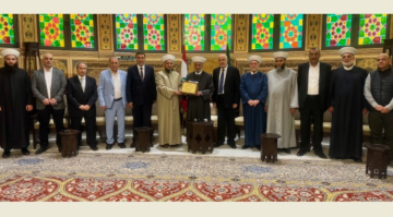 دريان استقبل وفودا من راشيا ويكرم جهود وطنية ودينية